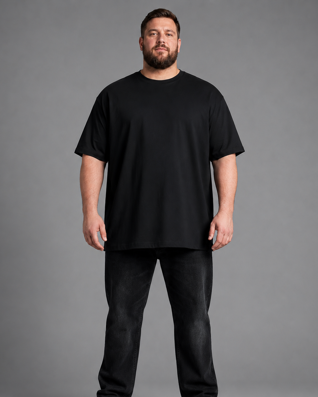 Premium Oversize T-Shirt Herren - 240 GSM - Extra Länge - Ultra Soft Touch -