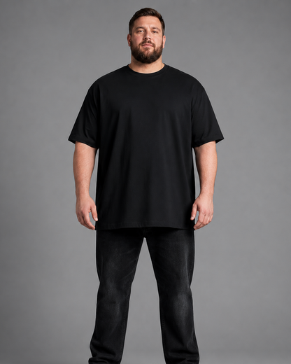 Premium Oversize T-Shirt Herren - 240 GSM - Extra Länge - Ultra Soft Touch -