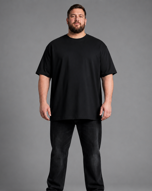 Premium Oversize T-Shirt Herren - 240 GSM - Extra Länge - Ultra Soft Touch -