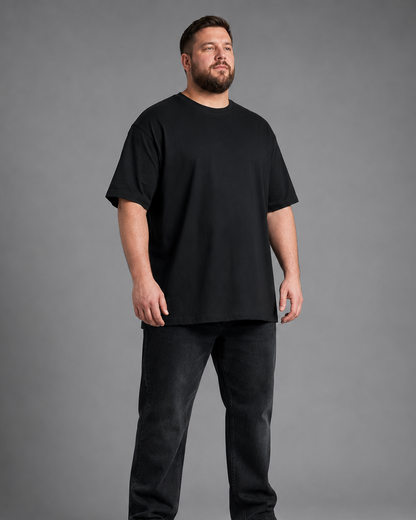 Premium Oversize T-Shirt Herren - 240 GSM - Extra Länge - Ultra Soft Touch -