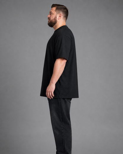 Premium Oversize T-Shirt Herren - 240 GSM - Extra Länge - Ultra Soft Touch -