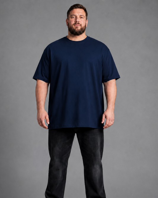 Premium Oversize T-Shirt Herren - 240 GSM - Extra Länge - Ultra Soft Touch -
