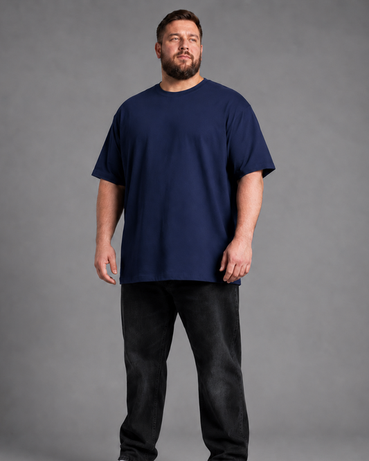 Premium Oversize T-Shirt Herren - 240 GSM - Extra Länge - Ultra Soft Touch -